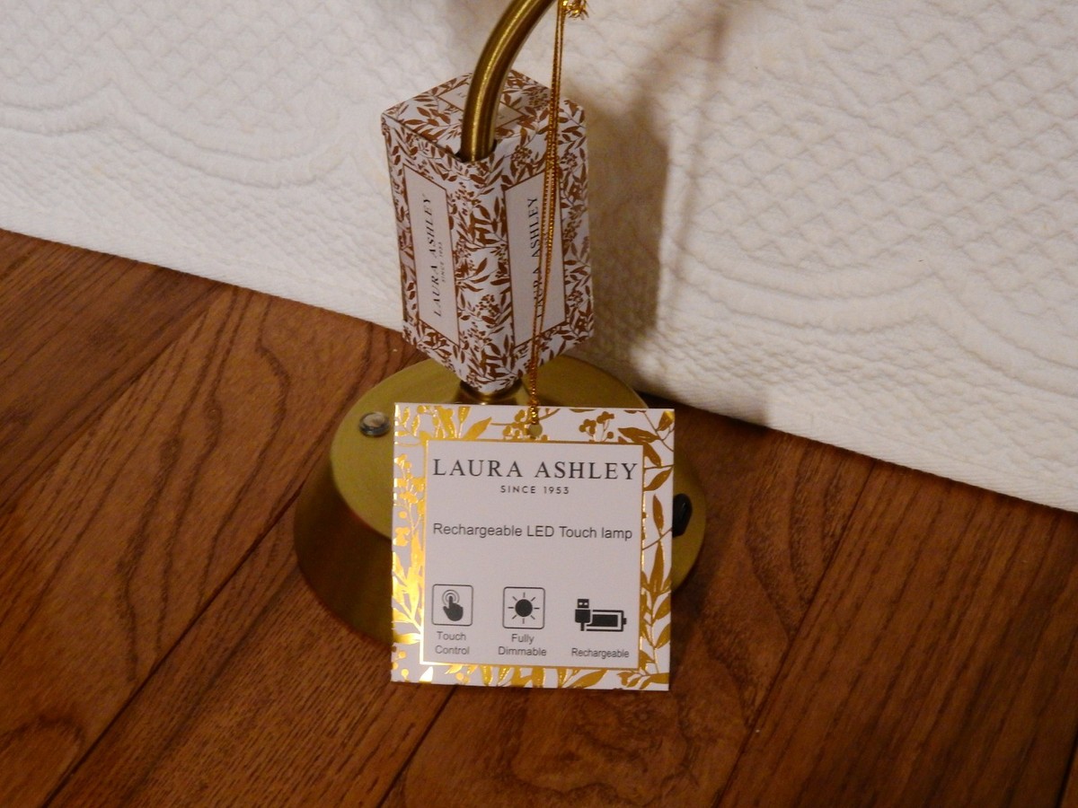 Laura Ashley Lotus Flower Touch Table Lamp Rechargeable NEW