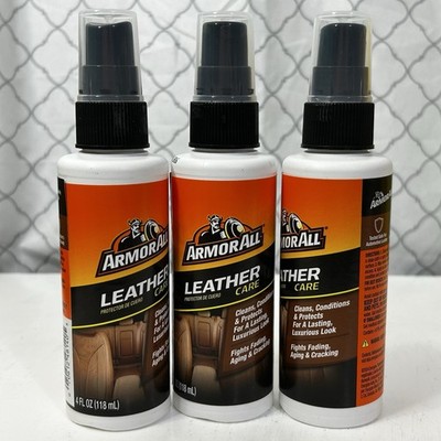 Armor All LEATHER CARE (3 Pack) Spray Bottle 4oz NEW Cleaner Conditioner Protect