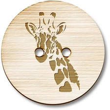 'Giraffe' Wooden Buttons (BT000992)