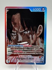 One Piece Portgas D. Ace Alt Art Leader OP13-002 L English Carrying on His Will