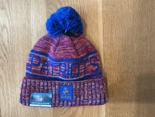 NEW ENGLAND PATRIOTS NEW ERA ADULT 2025 SIDELINE COLD WEATHER CUFF KNIT HAT POM!