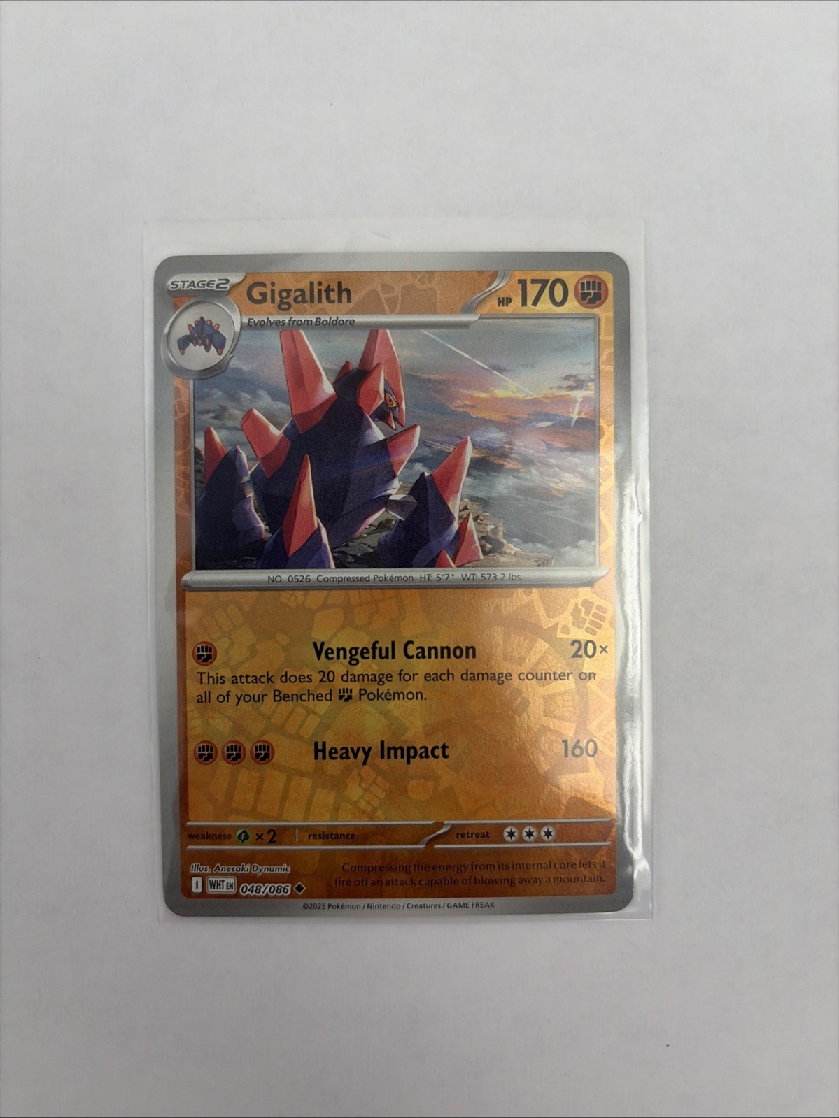 Gigalith Reverse Holo Uncommon SV: White Flare 048/086 NM