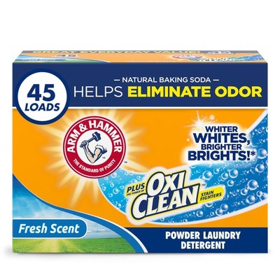 Arm & Hammer Plus OxiClean Powder Laundry Detergent, 55.5 Ounce (Pack of 1) 