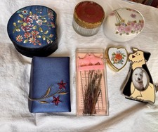 Vintage Lot Vanity Accessories/Trinket Boxes ...