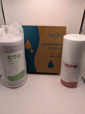 SimPure 2-Stage Water Filter Kit 10'' x 4.5'' MPP + CTO Filters ONLY