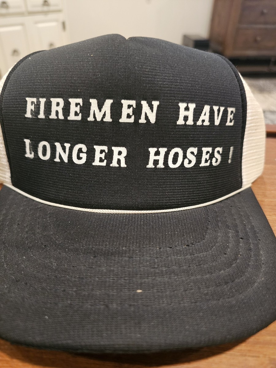 Vintage Hat Cap Snapback Trucker Firemen Have Longer Hoses Humor (H10) View 2
