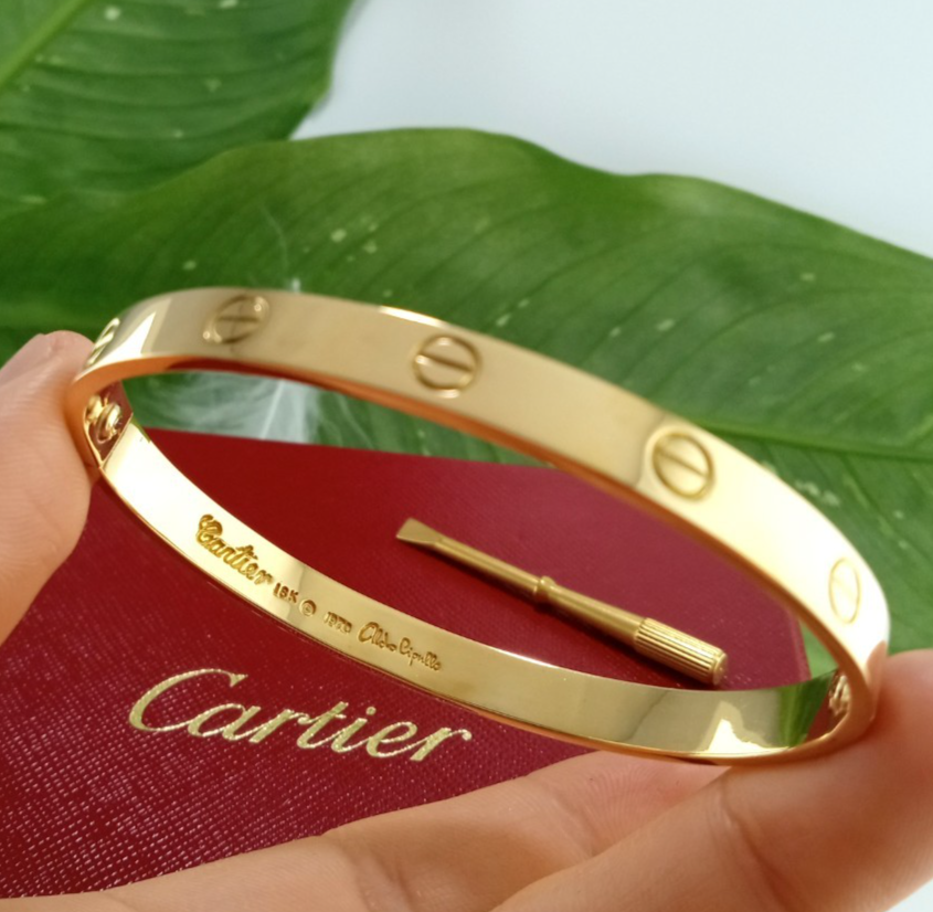 CARTIER LOVE BRACELET VINTAGE 18K YG 1970s Aldo Cipullo SIZE 19 W