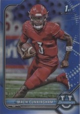 2021-22 Bowman University - Malik Cunningham #11 Chrome Prospects Blue Refractor