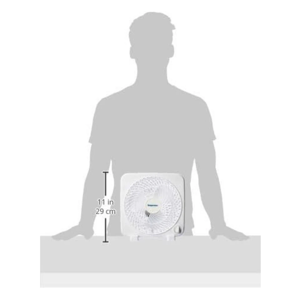 Impress 9-Inch 3-Speed Box Fan with No Assembly Required and Quiet Operation - Image 4 of 4