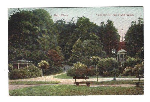 alte AK Bad Cleve / Kleve Amphitheater mit Stahlbrunnen ungel. eBay