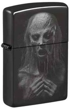 Zippo 46292, Scary Monster Design, High Polish Black Finish Lighter, NEW