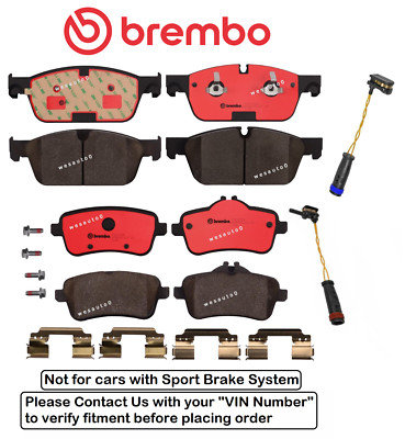 Front Rear Brake Pad OES Ceramic +Sensor for Mercedes GL350 GL450 GLE400 GLS550