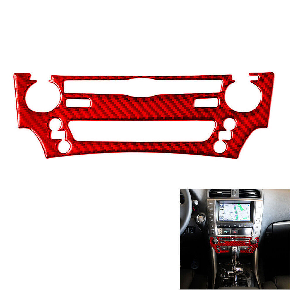 北米レクサス 純正 IS250 IS350 オーバーヘッドコンソール USDM For Lexus IS250 IS350 Red Carbon Fiber Interior Central Console CD