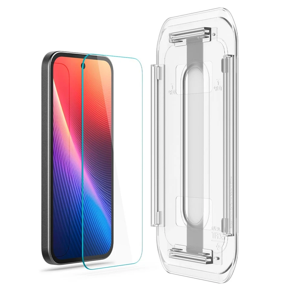 For Google Pixel 9a | Spigen Glas.tR EZ Fit Tempered Glass Screen Protector 2 PK - Image 3 of 4