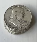 [Lot of 5] Franklin Half Dollar - 90% Silver - Choose How Many Lots of 5!