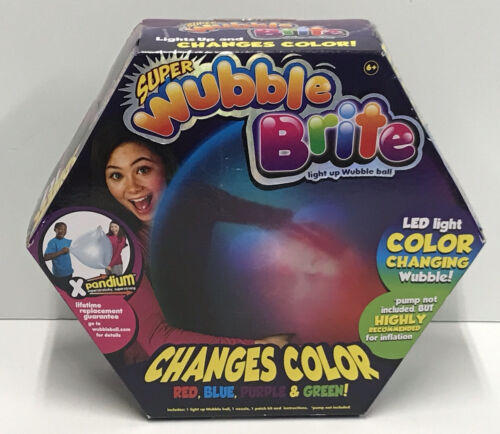 NEW - SUPER Wubble BRITE LED Light Color Changing BUBBLE BALL No pump