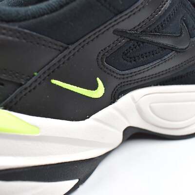 NWT $120 Nike M2K Tekno Monarch Black Volt Leather Sneakers Womens 7.5 AUTHENTIC
