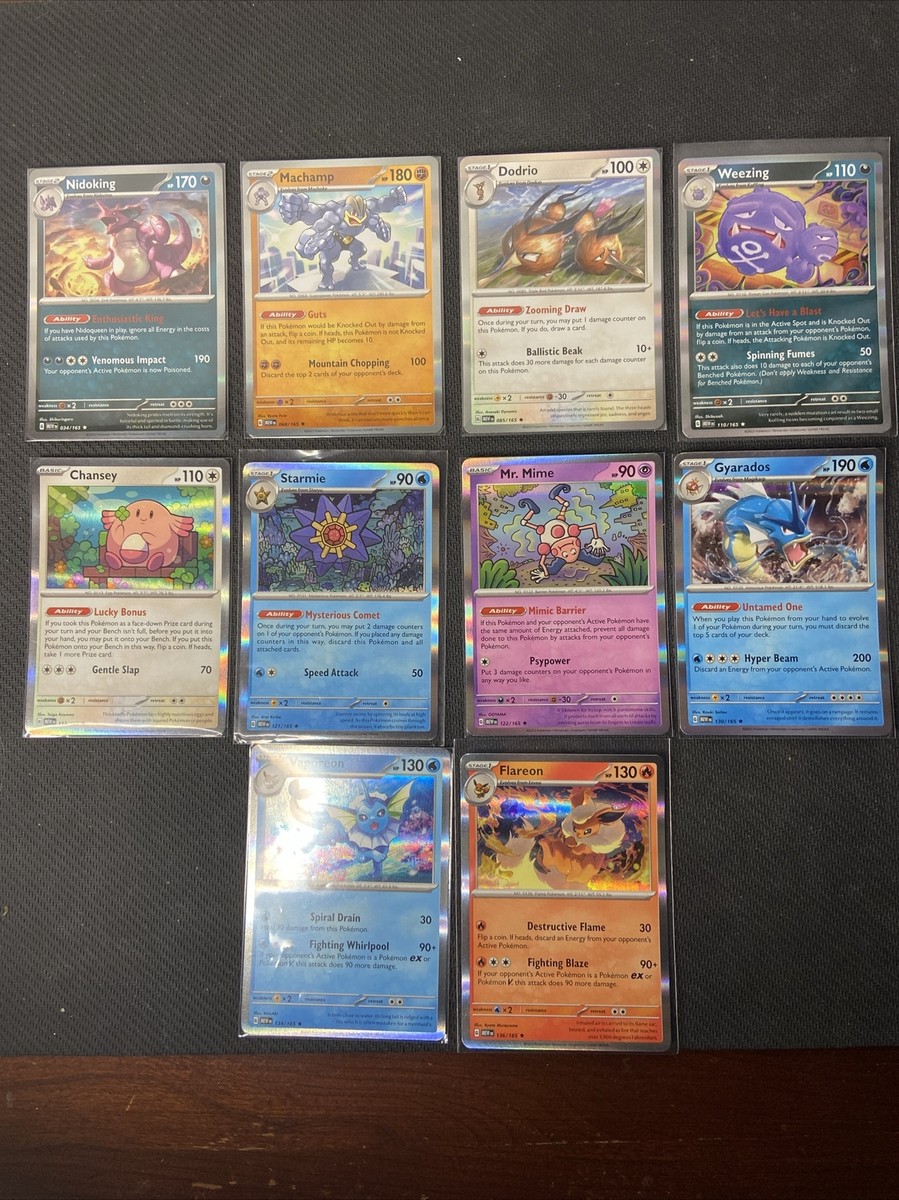 Set of 10 Pokemon TCG Scarlet & Violet 151 cards Reverse Holo Rare