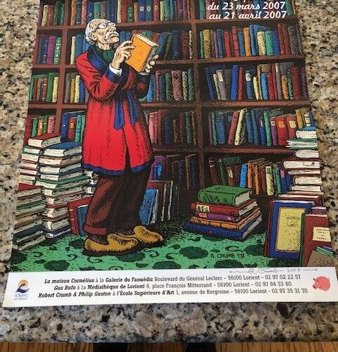 R. CRUMB - CORNELIUS 2007 EXHIBITION POSTER - FRANCE 2007 SIGNED BY CRUMB - Picture 5 of 5