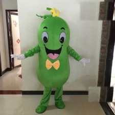Green Cucumber Mascot Costume Halloween Christmas Fancy Party Dress Vagetable Ca