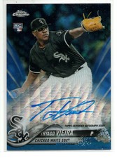 2018 Topps Chrome Rookie Blue Refractor 139/150 Thyago Vieira #RA-TV Auto
