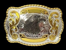 American Eagle Rodeo Western Cowboy Style Belt Buckle Hebilla Vaquera Aguila