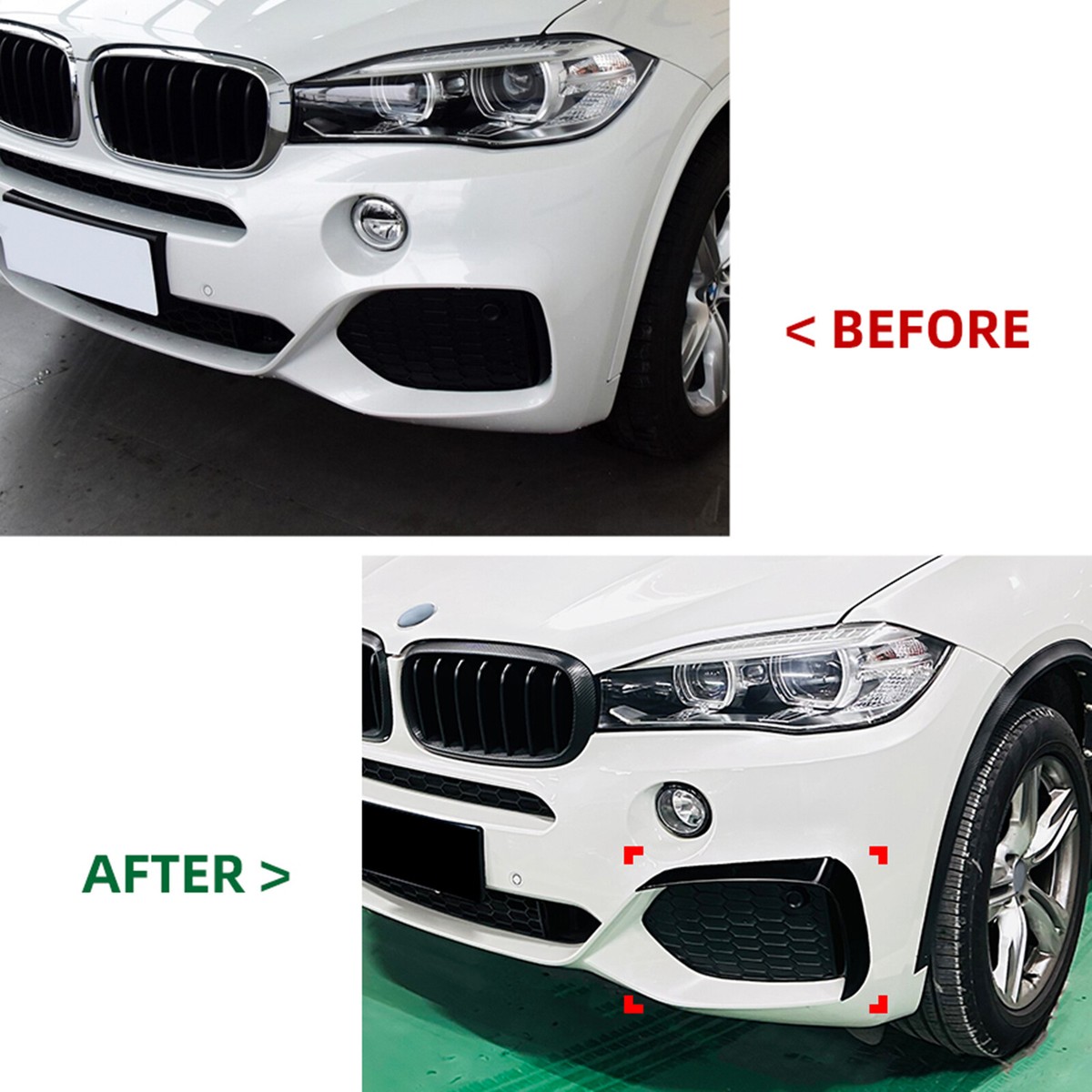 For BMW X5 F15 M Sport 2014-2018 Front Bumper Side Air Vent Fog