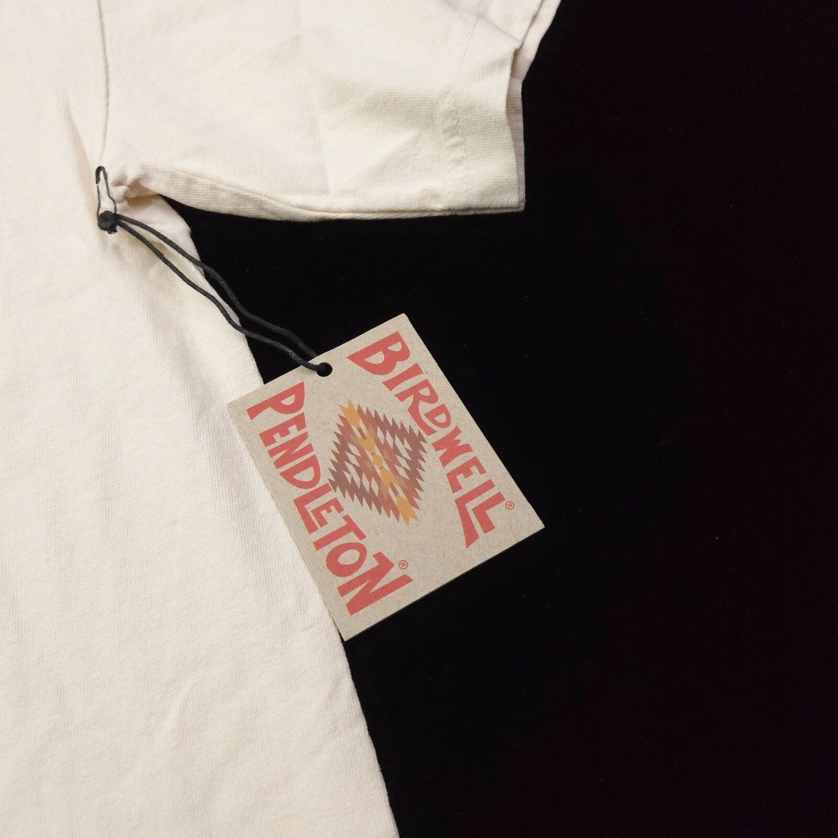 BIRDWELL x PENDLETON T-SHIRT MENS -S- CREAM WHITE AZTEC SURF BEACH