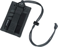 Tactical ID Card Holder Hook Loop Patch Badge Holder Neck Shadow Gray 