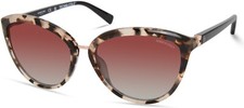 Kenneth Cole New York KC7258 74D Brown Tortoise Cat Eye Sunglasses 57-16-140