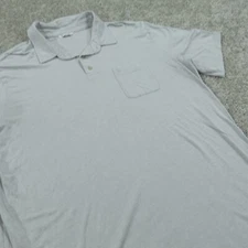 Duck Camp Shirt Mens Extra Large Short Sleeve Perfromace Polo Gray
