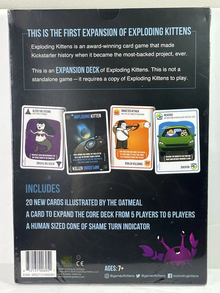 New! Imploding Kittens Exploding Kittens Card First Expansion Pack Set Game - Image 2 of 4