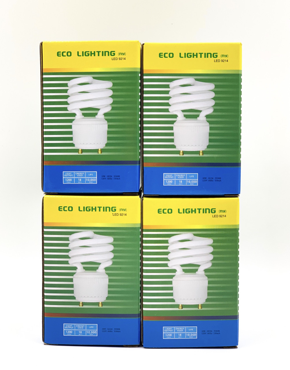 4 Bulbs, Twister GU24, 18W Energy Saving Bulb=75W,Daylight 5000K,UL Listed