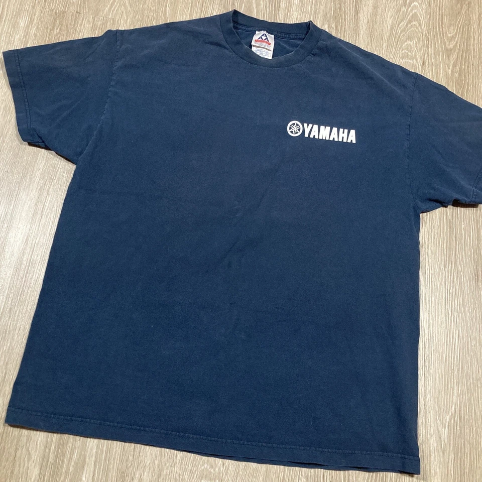 Yamaha Shirt 2XL 00s Y2k Racing Race Motocross Motorcycle Biker Spell-out Tee - Image 3 of 4