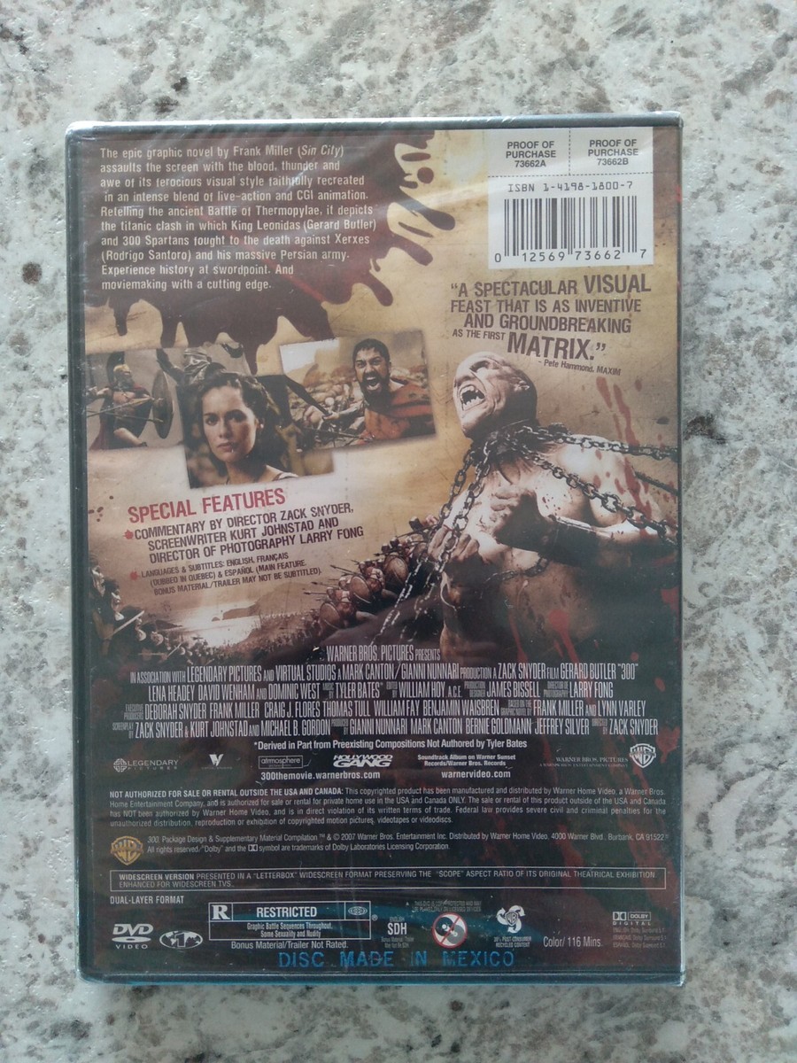 300 DVD BRAND NEW FACTORY SEALED 2007 WIDESCREEN | eBay