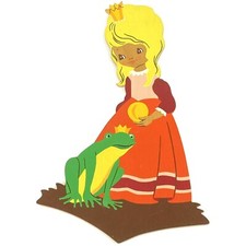 Vintage Berischer Engel Wood Wall Art Fairy Tale German The Frog Prince