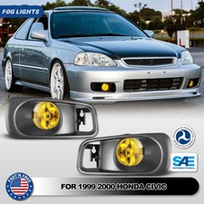 Pair Fog Lights For 1999 2000 Honda Civic Yellow Lens Front Bumper Lamps Kits Pair Fog Lights For 1999 2000 Honda Civic Yellow Lens Front Bumper Lamps Kits