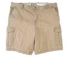 Izod Men's Cargo Shorts 40 Beige 100 Cotton Khaki