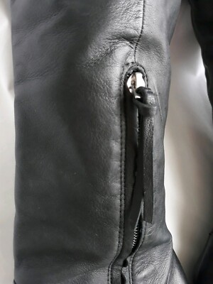 Bottes Hautes à Roulettes Loft Ann Taylor - Cuir Noir, Taille UK 6 Femme, Style Genou
