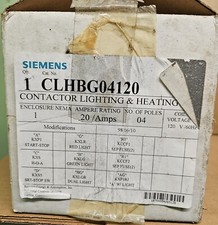 SIEMENS CLHBG04120 Contactor Lighting & Heating, 20A 4 POLE 120V