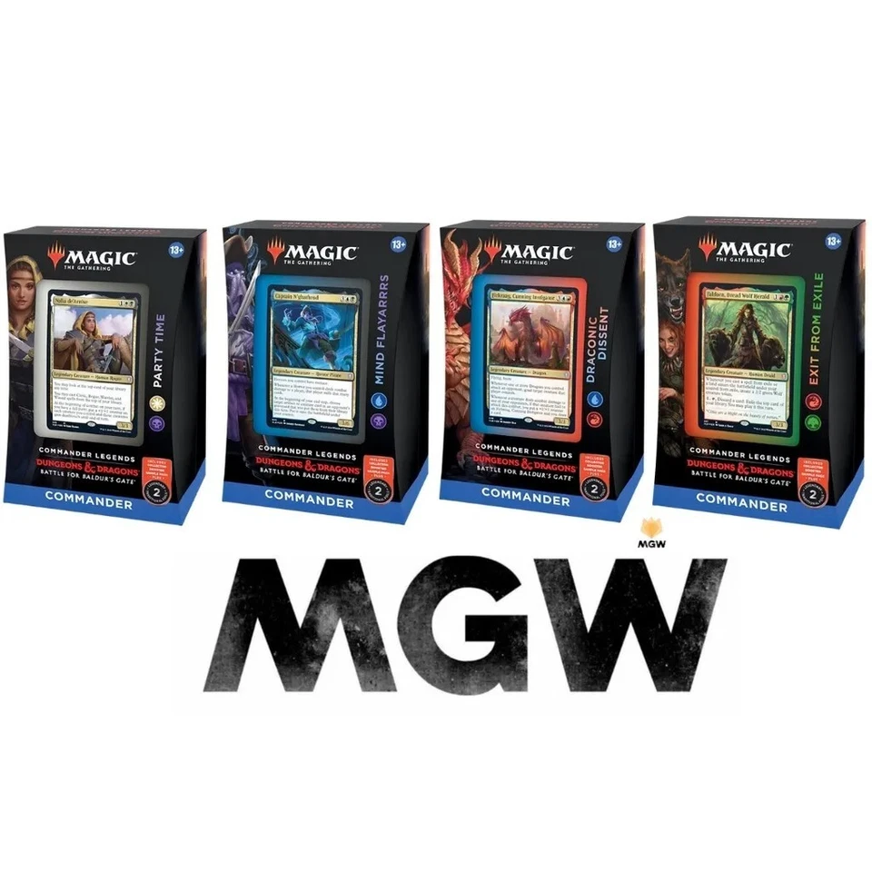 MTG Commander Legends Battle For Baldur's Gate ENGLISH Commander Decks Set of 4 - Bild 3 von 3