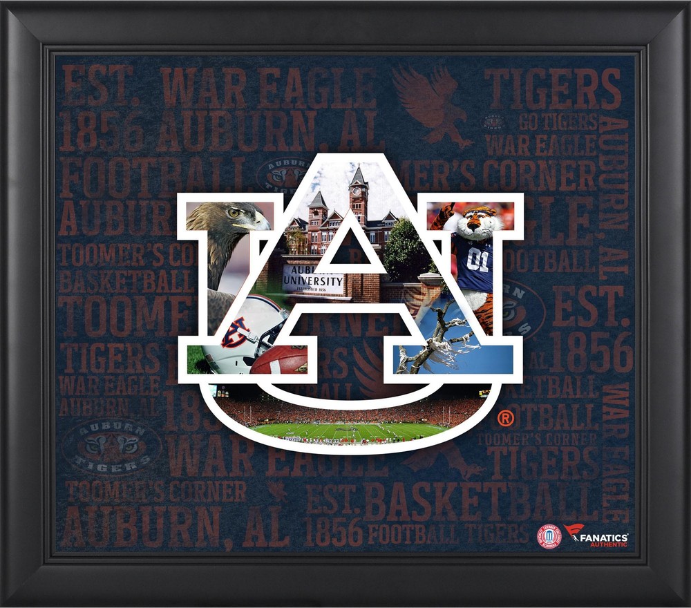 Auburn Tigers Framed 15x17 Team Heritage Collage
