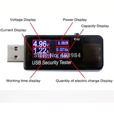 LCD USB Detector Voltmeter Ammeter Power Capacity Tester Voltage Current Meter U