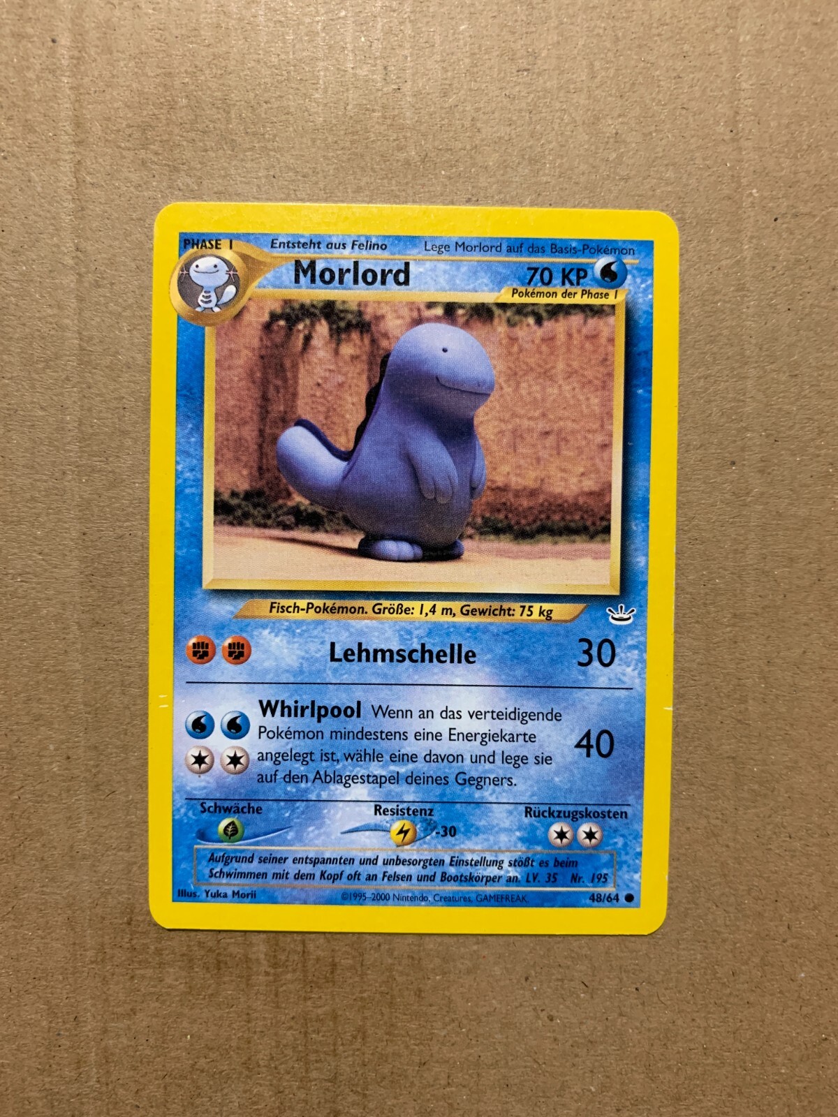 GERMAN Quagsire 48/64 Neo Revelation - Common Pokemon Card - LP