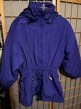Vintage 80’s Tyrolia Ski Wear Jacket Purple Nylon Size 6p