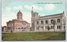 Court House and Armory Jacksonville Florida FL Postcard