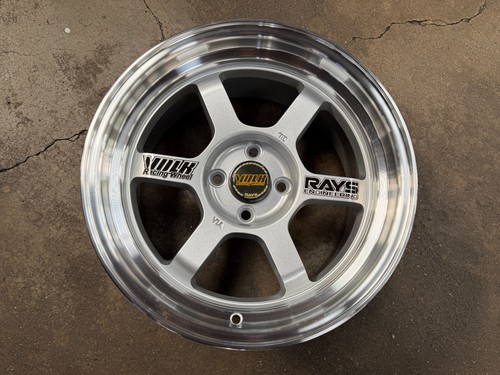 New 16x8 ET20 ULF TE37V Vintage (4 Wheel) 4x100 fit HONDA TOYOTA MAZDA Silver - Picture 8 of 11