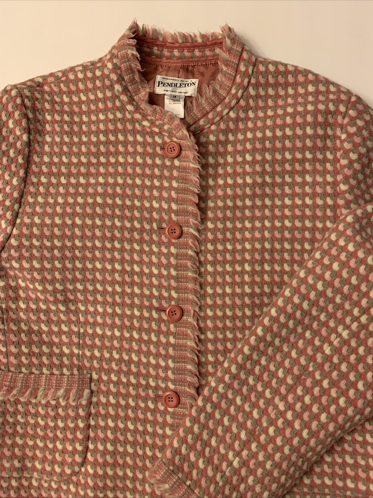 Pendleton Size 16 Wool Women’s Blazer Geometric - image 1