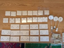 Large Bundle of 36 UK Electrical Fittings: Sockets, Switches, Fused Spurs, etc