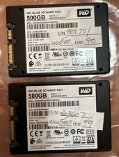 Lot of (2) WD Blue 3D NAND SSD, 500GB, MZ-76E500, Excellent Health